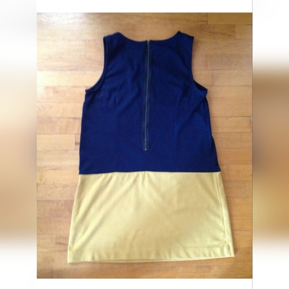 Forever 21 Women's A-Line Dress Blue & Yellow Button Design Size Medium - Picture 11 of 12